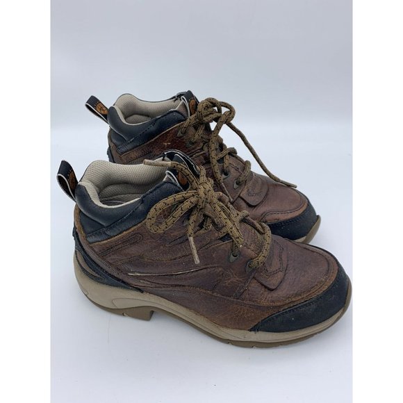 Ariat Women's 5.5 Boot Terrain Lace Up Hiking Outdoor Brown Leather - Picture 2 of 9